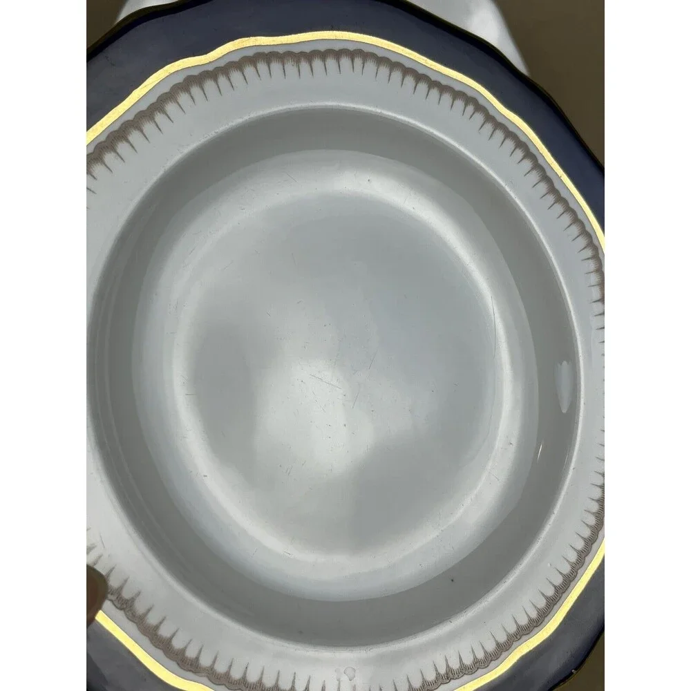 2 HTF Antique Spode Copeland Cobalt Blue Gold Trim R7767 Salad Plate 7 3/4”‎